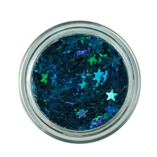 N&BF Nail Art Glitzer Sterne | Petrol (Blau) | Glitzerpulver für Gel und Acryl Modellagen | Glitter Staub zum Einstreuen… – Bild 3