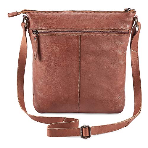 Image of Crossbody Bags for Women Genuine Leather Purse Handmade Vintage Shoulder Bag Crossover Pocketbook Adjustable Strap | Handmade