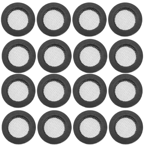 FOMIYES Arandelas de Malla 304 Acero Inoxidable 60 Piezas con Filtro de Goma Negra 1/2 Pulgada para Lavadoras y Mangueras, Kit de Reparación y Acoplamiento Industrial Antifugas