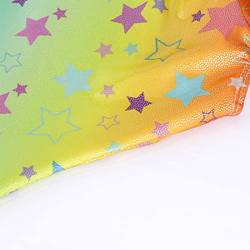 Leotards for Girls Gymnastics Toddler Dance Biketards Mermaid Unicorn Athletic Dance Wear Shiny Rainbow Blue Hotpink