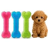 3 Pack Multi Color Durable Chew Bone for Small Dogs – Teeth Cleaning & Bite Resistant Toy (Red,Blue,Green)