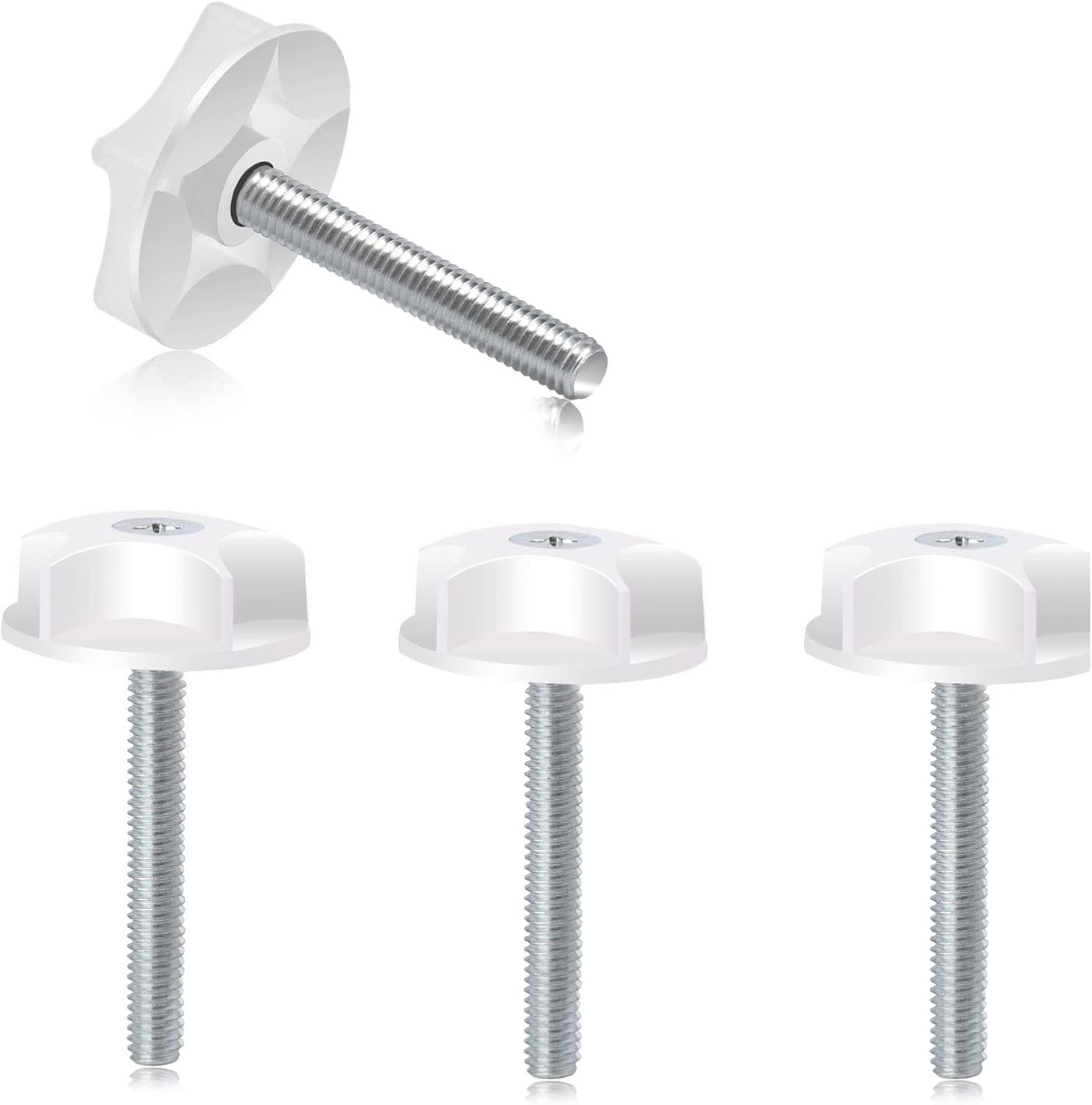 oumuik 4 Pack Headboard Screws with Washers Headboard Fixings and