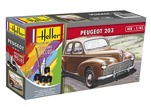 Maquette Peugeot 203 Heller 1/43 gris un atelier créatif à vivre à la maison