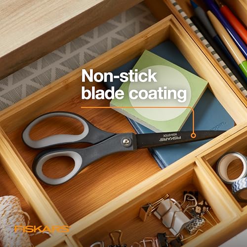 Fiskars 8" Non-Stick Titanium SoftGrip All Purpose Scissors for Office - image 3