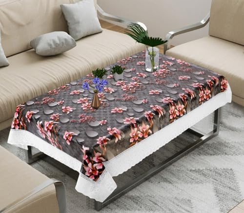 Image of Dakshya Industries PVC Waterproof Center Table Cover 40 x 60 Inch | Rectangle Coffee Table Cover | Spill Proof Oil Resistant Dustproof Heat Resistant Wipe Clean