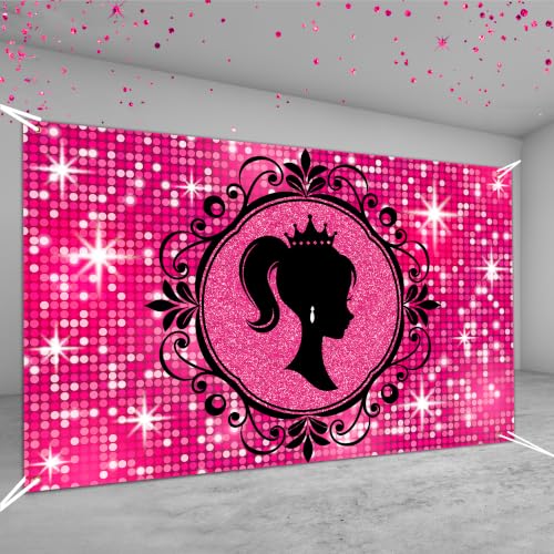 Banner fondo princesa rosa 70.1 x 43.3 pulgadas miniatura 4