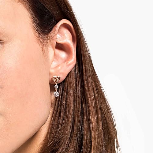 Swarovski Lifelong Heart Drop Pierced Earrings for Women, Set of White Crystal Heart Design Earrings with Rose-Gold Tone Plating by Swarovski - Image 5