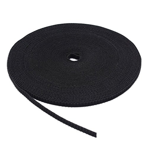 Preisvergleich Produktbild TOOGOO(R) Beidseitig Klettband Selbstklebend Klettverschluss Hakenband NEU 1Cm*25M