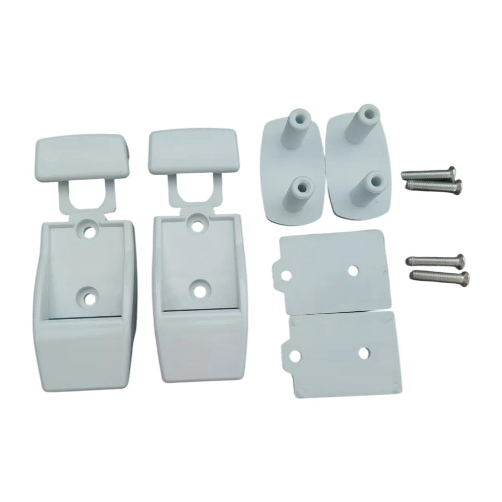 2 Stück Awning Leg Brackets Markisenbein Halterungen Zubehör Leicht Tragbar mit Widerstandsfähigem PP für Einfache Installation für Wohnmobil Urlaub O, Weiß