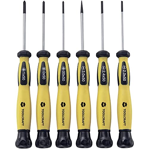 TOOLCRAFT Screwdriver Set for Electronics and Precision Mechanics, Anti-Static (ESD) 6-Piece
