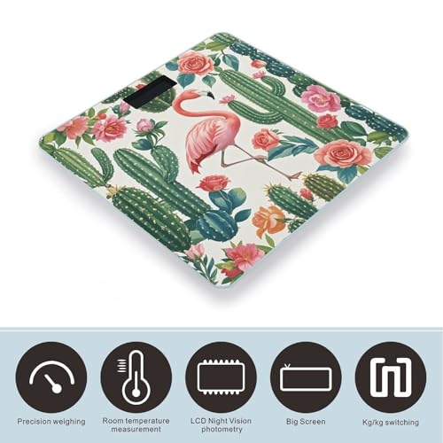 Báscula de Baño Digital Cactus Flamingo Rose Flowers miniatura 3