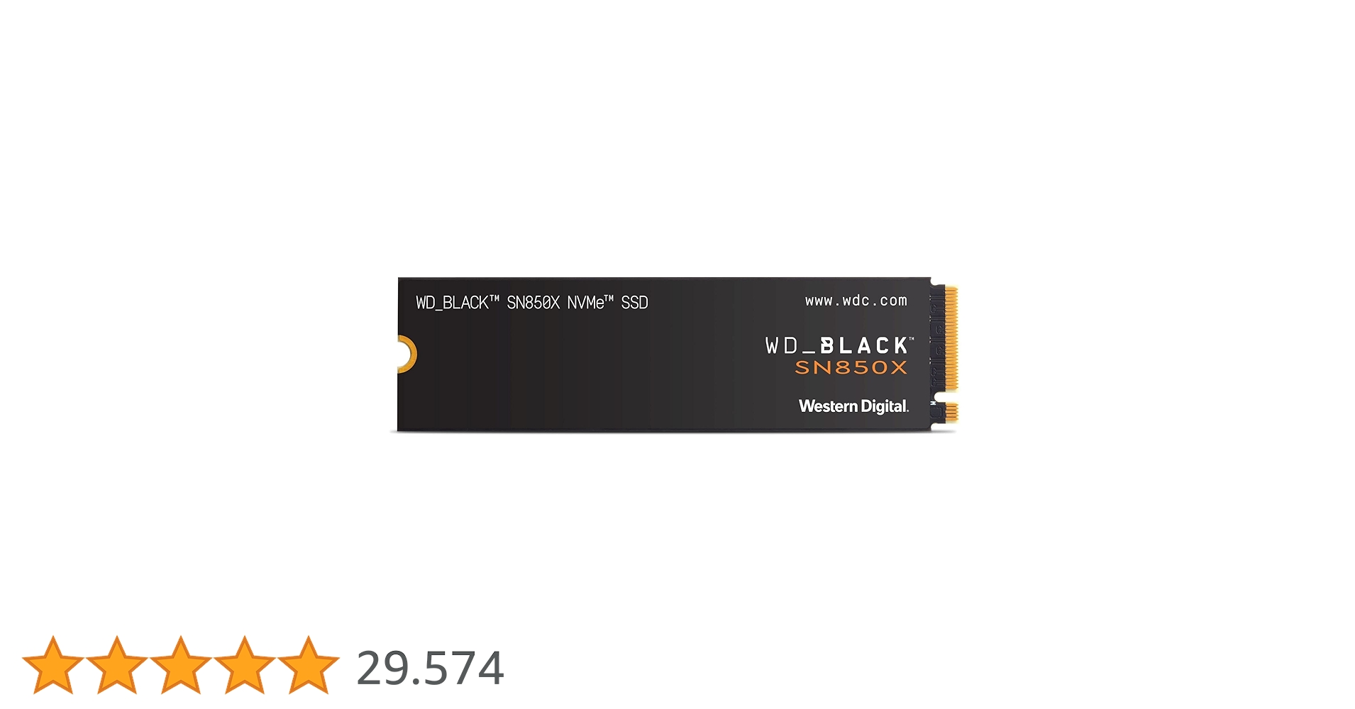 WD_BLACK SN850X NVMe SSD 2TB (Fino a 7.300MB/s in lettura, fino a 6.600MB/s in scrittura, M.2 2280, PCIe Gen 4, SSD ad altre Prestazioni per Gaming) POWERED BY SANDISK WD_BLACK SN850X NVMe SSD 2TB (Fino a 7.300MB/s in lettura, fino a 6.600MB/s in scrittura, M.2 2280, PCIe Gen 4, SSD ad altre Prestazioni per Gaming) POWERED BY SANDISK