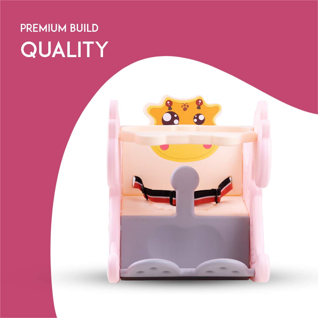 Baybee Baby Rocking Horse for Kids, Swing Chair for Kids, Plastic Swing Horse Ride-on Toy - Baby Rocking Chair for Indoors Outdoors for 1 to 3 Years Boy Girl (Pink) 4
