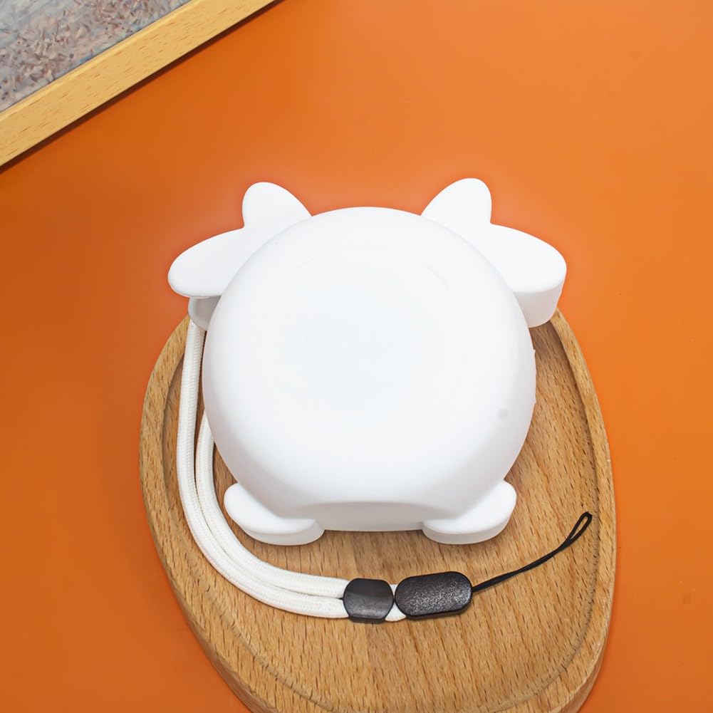 Besttoolifes Punirunes Coque de protection en silicone pour jouet numérique interactif - Doux au toucher - Avec cordon - Résistant aux rayures - Pour appareils électroniques des enfants - Blanc