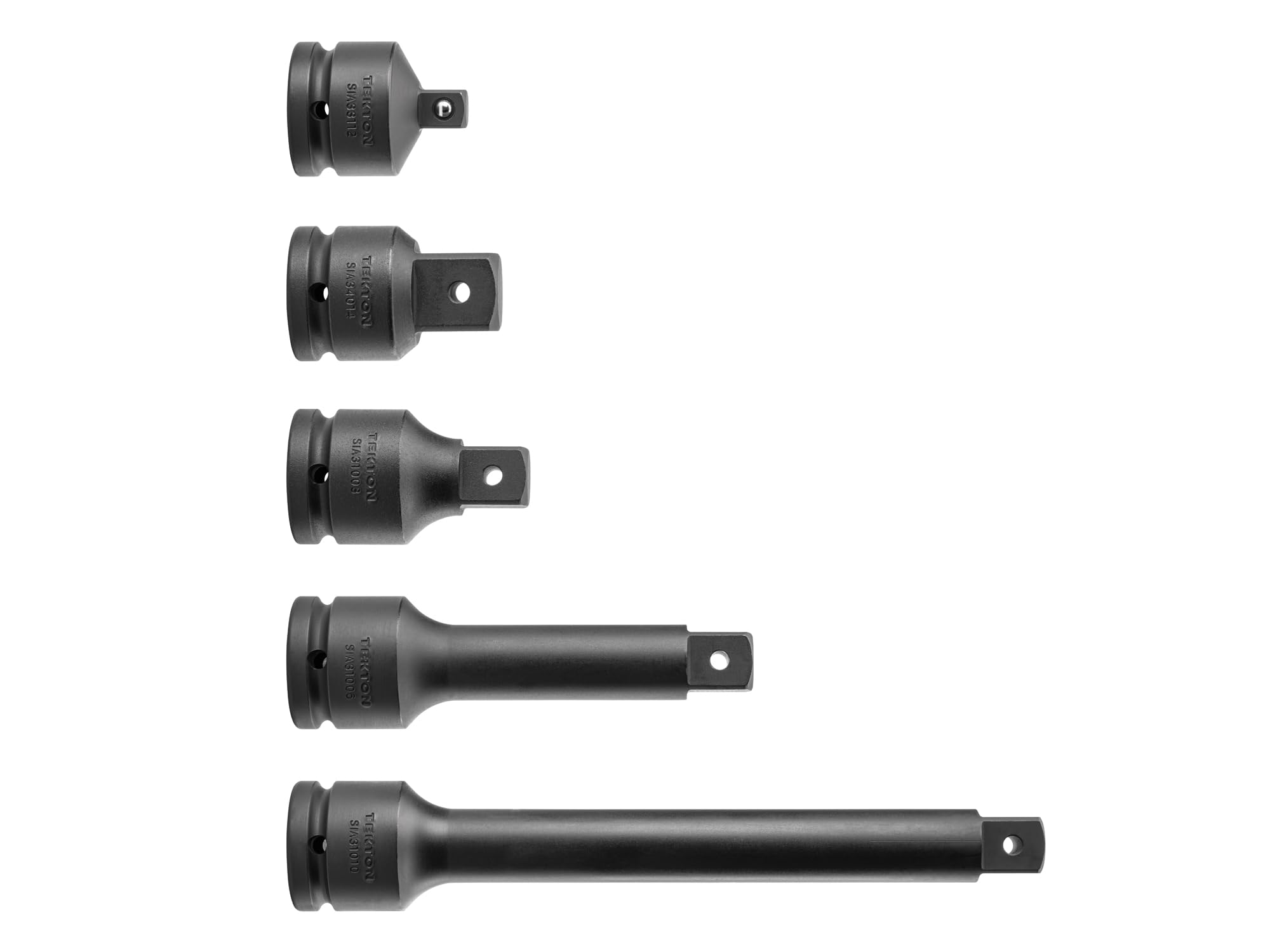TEKTON SIA93005 - Juego de accesorios de accionamiento de 3/4 pulgadas, 5 piezas (orificio pasante, retención de bola)