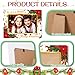 Qunclay 3 Pcs Christmas Picture Frame 4x6 Inch 2025 Xmas Wooden Photo DIY Red Green and White Stripes Frames Decorations Gift for Family Friends Holiday Gifts Xmas Decorative Home Souvenir(Christmas)