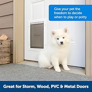   PetSafe-Extreme-Weather-Aluminum-Pet-Door-Most-Energy-Efficient-Pet-Door-3-Flaps-for-Insulation-for-Dogs-and-Cats-Size-Large
