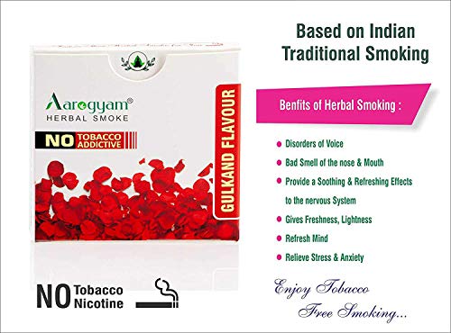 Aarogyam-Herbals-100-Tobacco-Nicotine-Free-Flavoured-Cigarette-10-Sticks-in-Each-Packet-GULKAND-FLAVOUR-1-Packet