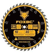 FOXBC 8-1/4 Inch Table Saw Blades – 40 Tooth & 60 Tooth Combo, 5/8 Inch Arbor, Diamond Knockout, For Wood Cutting