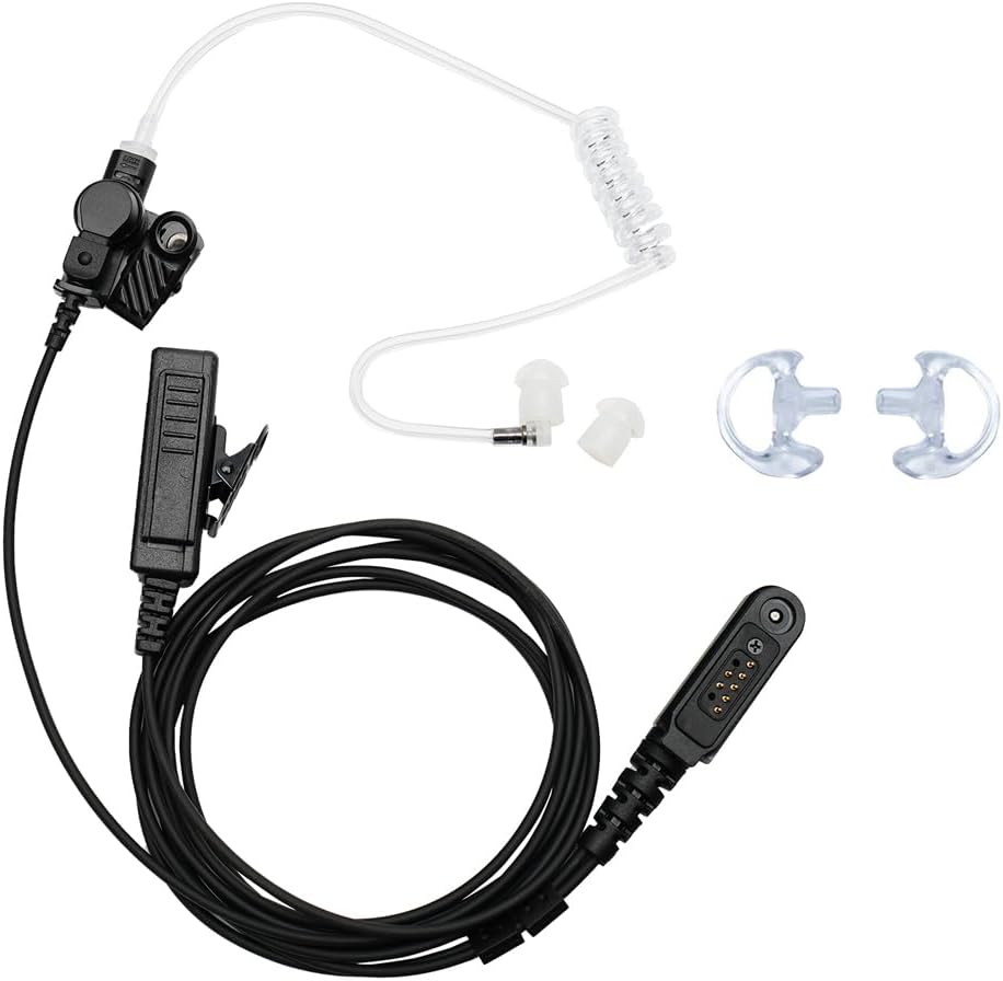 Earpiece Headset PTT MIC for Tait TP Series Walkie Talkie TP 9400 9000 3000 8000 with Covert Acoustic Tube