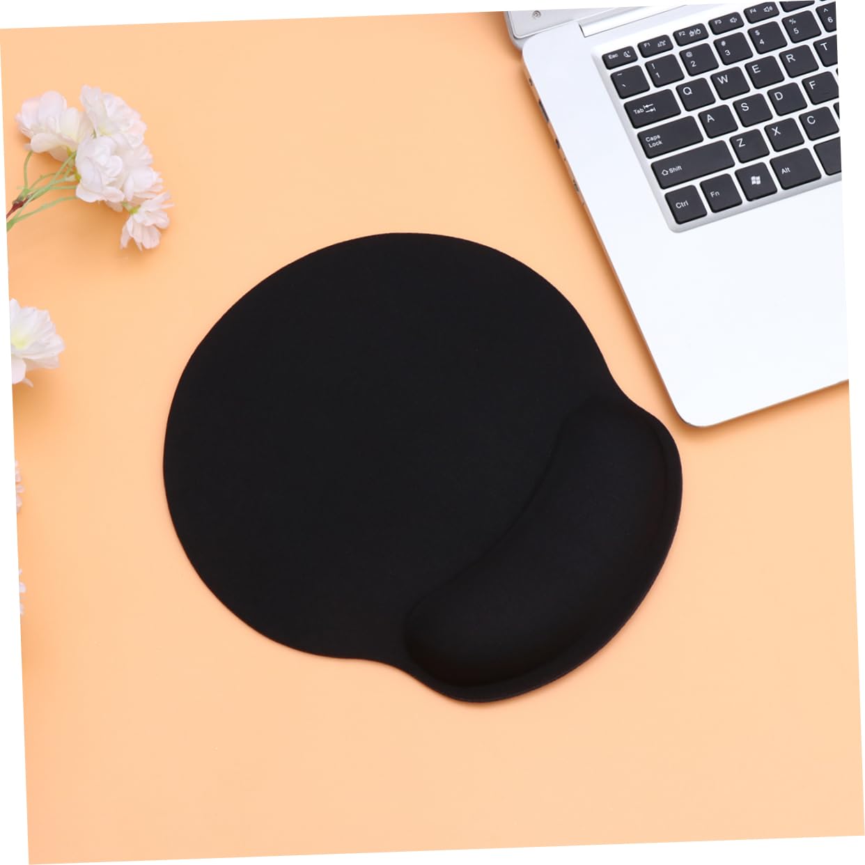 jojofuny 2 Sätze Ergonomisches Teiliges Set mit Handgelenkauflage und Mauspad Komfortable Handballenstütze für Tastatur und für Büro und Gaming Schwarz