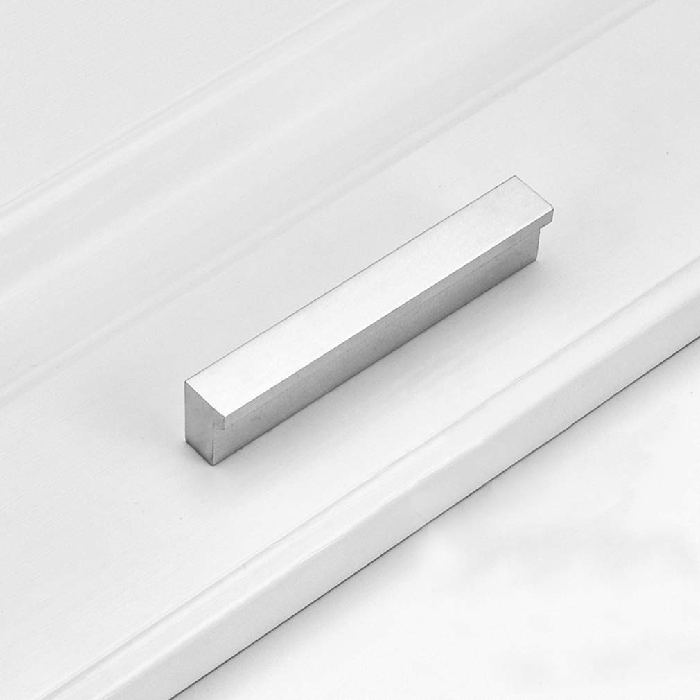 Cupboard Cabinets Pull Handle,Streamline Pull Bar Drawer Dresser Handle, Furniture Hardware for Kitchen and Bathroom Door Closet Wardrobe Lengthen Handle,Aluminum Alloy (Hole center 64mm,Silver)