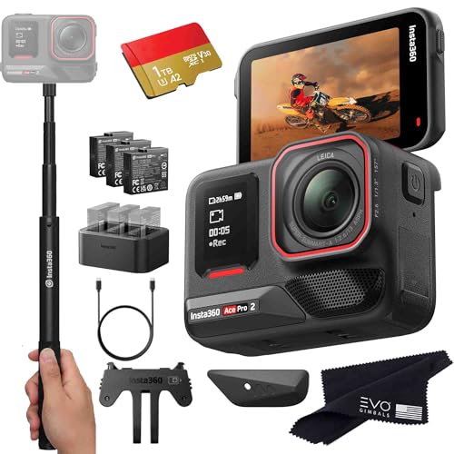 Insta360 Ace Pro 2 Battery Bundle- 8K Waterproof Action Camera Co-Engineered with Leica, Flagship 1/1.3