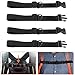 LATTCURE Brustgurt für Rucksack,2 Stück Pack Verstellbarer Rucksack Heavy Duty Schultergurte Nylon Brustgurt mit Schnalle für Rucksack Rucksack Joggen und Wandern Schwarz
