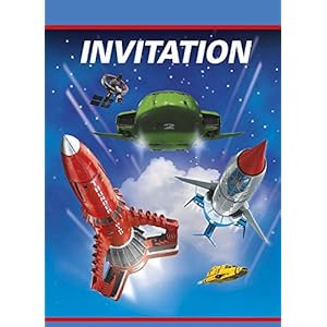 Unique Party 48934 – Thunderbirds Party uitnodigingen, Pack van 8