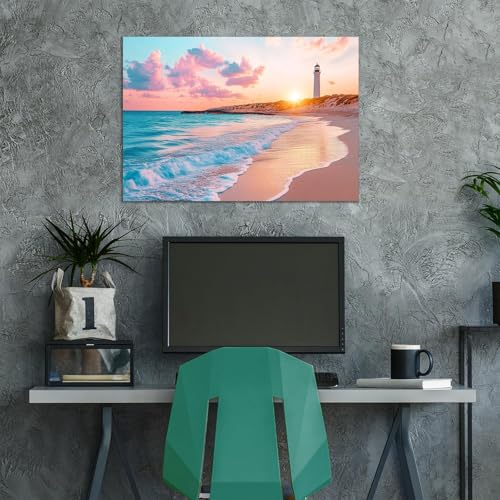 Cuadro de lienzo de mar enmarcado de 20x30cm para renovar tu cuarto 4