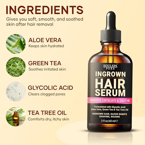 Ingrown Hair Serum - Powerful Razor Bump Solution for Bikini Area, Face & Brazilian Wax - Ingrown Hair Oil that Soothes, Exfoliates & Nourishes - 2 fl oz - Image 4