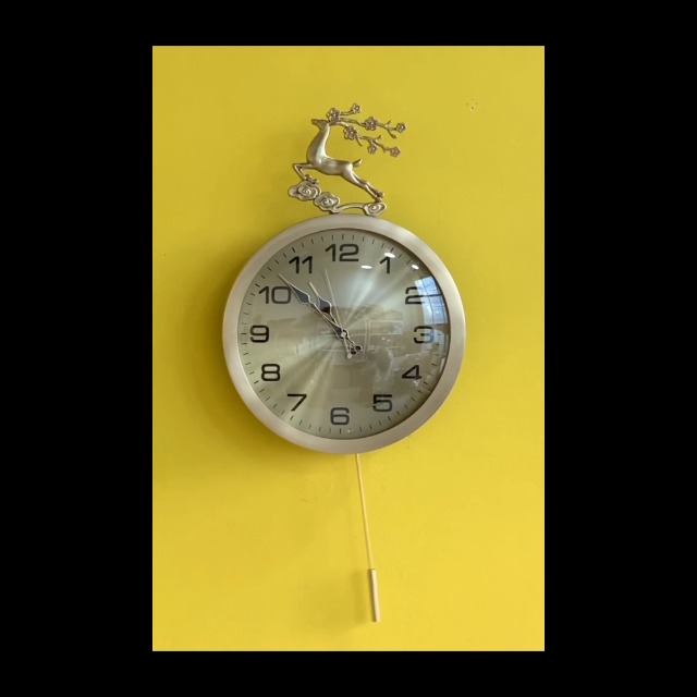 Reloj de pared analógico Aero Snail 12.6 pulgadas con péndulo miniatura 7