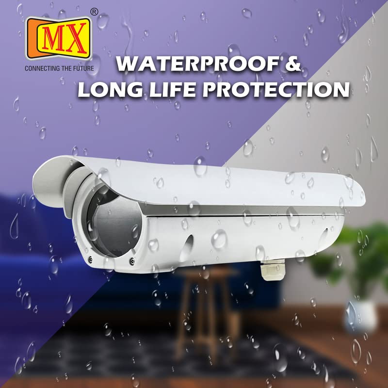 MX Outdoor WiFi CCTV Bullet Camera Housing with IP66 Weather Resistance Dust Cover Protection Ethernet Port - Made in India 2