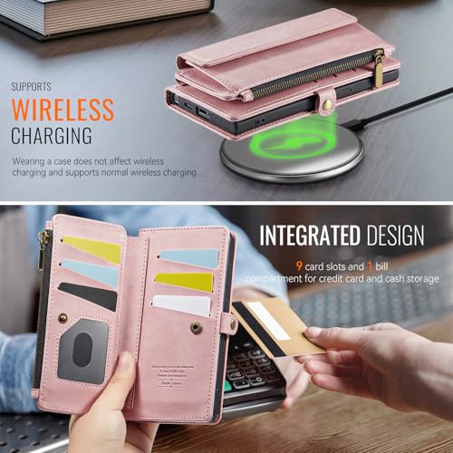 Étui portefeuille Samsung A16 5G Rose housse protection - 5