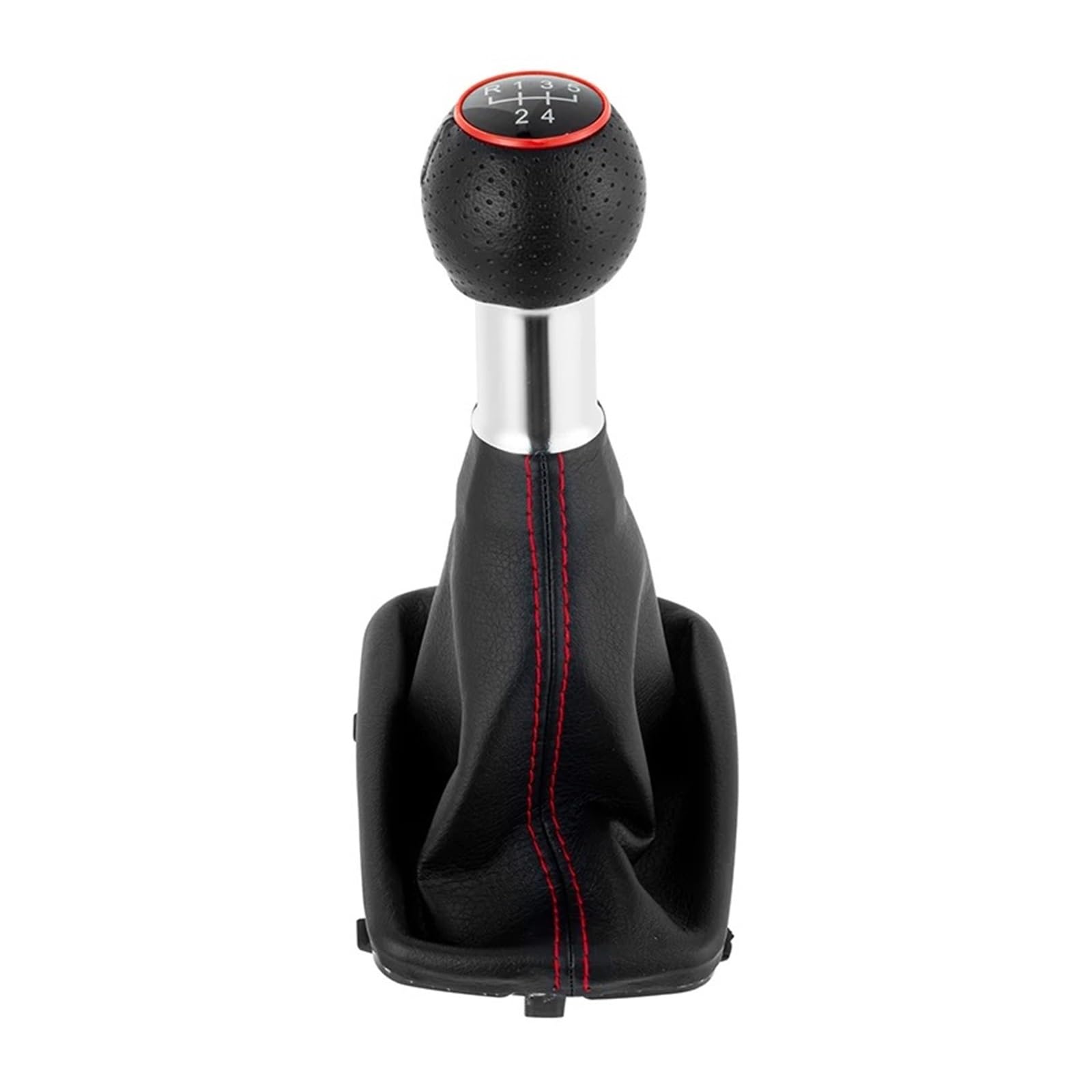 Jxewmtmc Red 5 Speed For A3 For S3 2001 2002 2003 12Mm 5/6 Speed Manual Gear Shift Knob Shifter Lever Handle Head Gaiter Boot Cover Gear Stick Shift Cover(Red 5 Speed)
