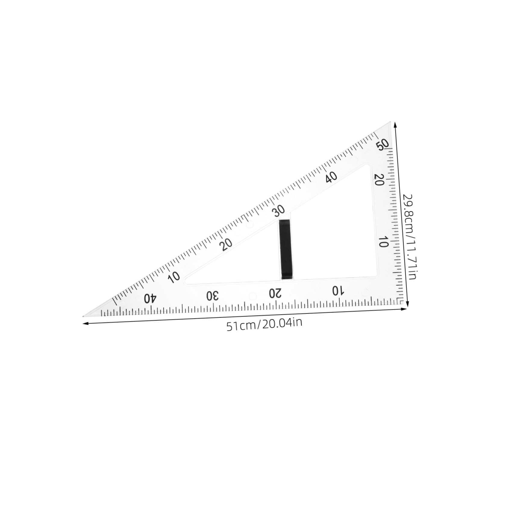 Magnetisches Transparentes 60° Dreieckslineal Zeichenwerkzeug Lehrmittel Geometrie Mathematik Unterricht Bürozubehör