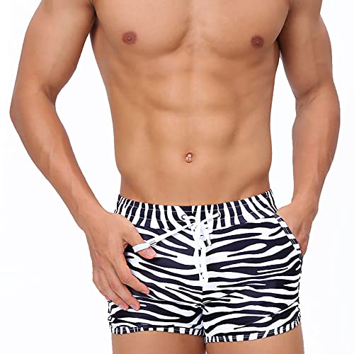 UXH Men's Swimwear Men Sexy Swim Briefs Swimsuits Swim Briefs Bikini Board Surf Shorts Printed
