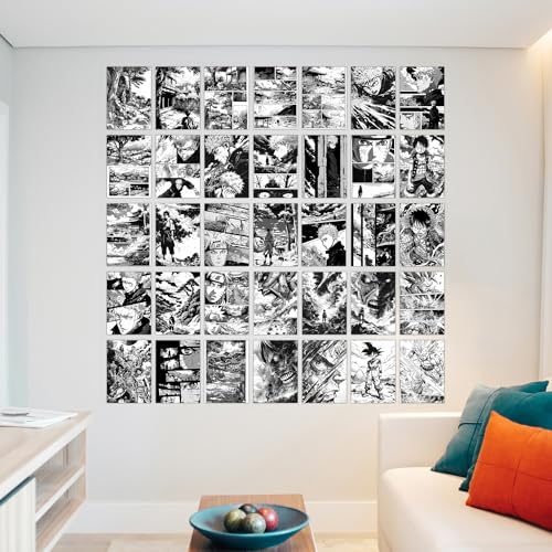 Image of Wallgasm Anime Manga Poster Set - Set of 54, 4 x 6 Inches Posters|Anime Posters For Room, Living Room, Office Dragon Ball Z, Naruto, Death Note, One Piece, Attack on Titans