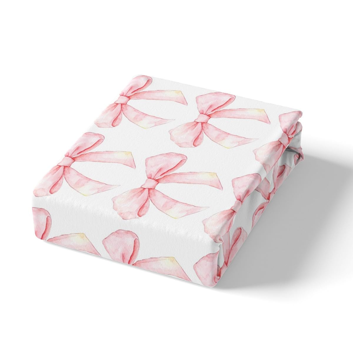 Geometric Ribbon Bow Bedding Set Single,Watercolor Bowknot Duvet Cover for Girls Kids,Aesthetic Coquette Bed Set - Image 3