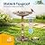 VIVOHOME Polyresin Antique Outdoor Golden Garden Bird Bath and Solar Powered Round Pond Fountain Combo Set