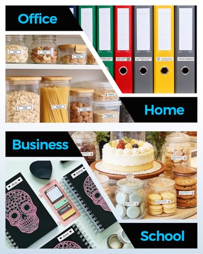 Image of TZe-231 Compatible with Brother Label Maker Tape 12mm 0.47 Laminated White TZe TZ Tape TZe231 P Touch Label Maker Refills for PT D220 H110 D210 1280 1290 1750 1880 2040, Black on White, 6-Pack