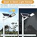DENGMALL 6000W LED Solar Street Lights Outdoor, Dusk to Dawn Security Flood Light with Remote Control, Wireless, Waterproof, Perfect for Yard, Parking lot, Street, Garden and Garage