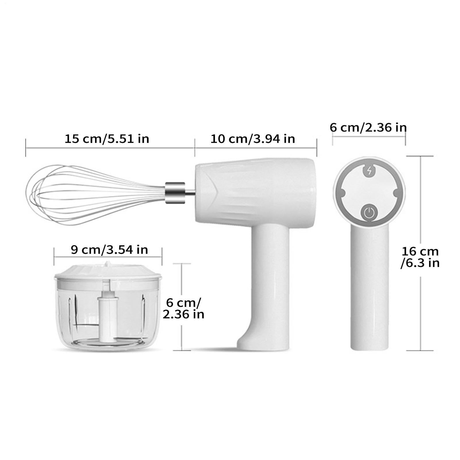 Sbattitore Elettrico Gadget Da Cucina Senza Fili A 3 Velocità In Acciaio