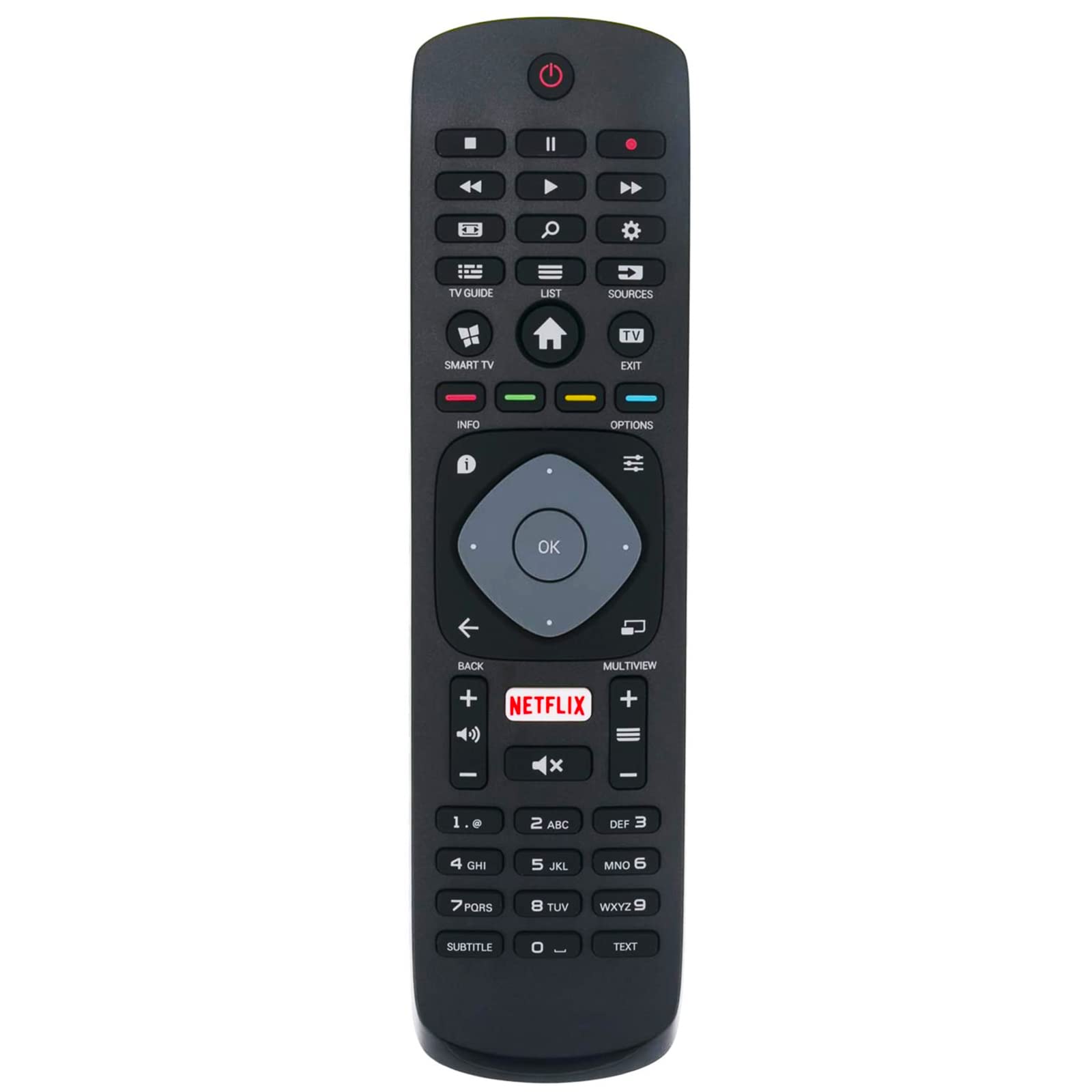 ALLIMITYReplacement Remote fit for Philips LCD LED Smart TV 3986GR08 996596003606 YKF406-002 YKF406-003 996597001325 996596002916 65PUT6121 65PUS6121 32PFS5362 49PUS610112 65PUS6262 43PFS5301/12