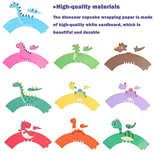 Basetousual Decorazione Torta Dinosauro, 50 pezzi