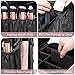 gzcz Travel Makeup Bag,Professional Cosmetic Bags for Women,Portable Makeup Brush Bag Organizer Storage with Adjustable Dividers and Shoulder Strap
