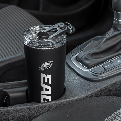 Image of Rico Industries NFL Football 24oz Stainless Steel Tumbler with Lid and Dual Functioning Lid