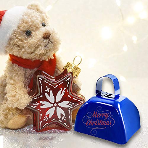12 Pcs Metal Cowbell With Handle, Fovern1 Blue Cowbell Bulk 3 Inch, Mini Bells, Noise Makers For Football Games, Sporting Events, New Year’s Eve, Celebrating And More #TOP2