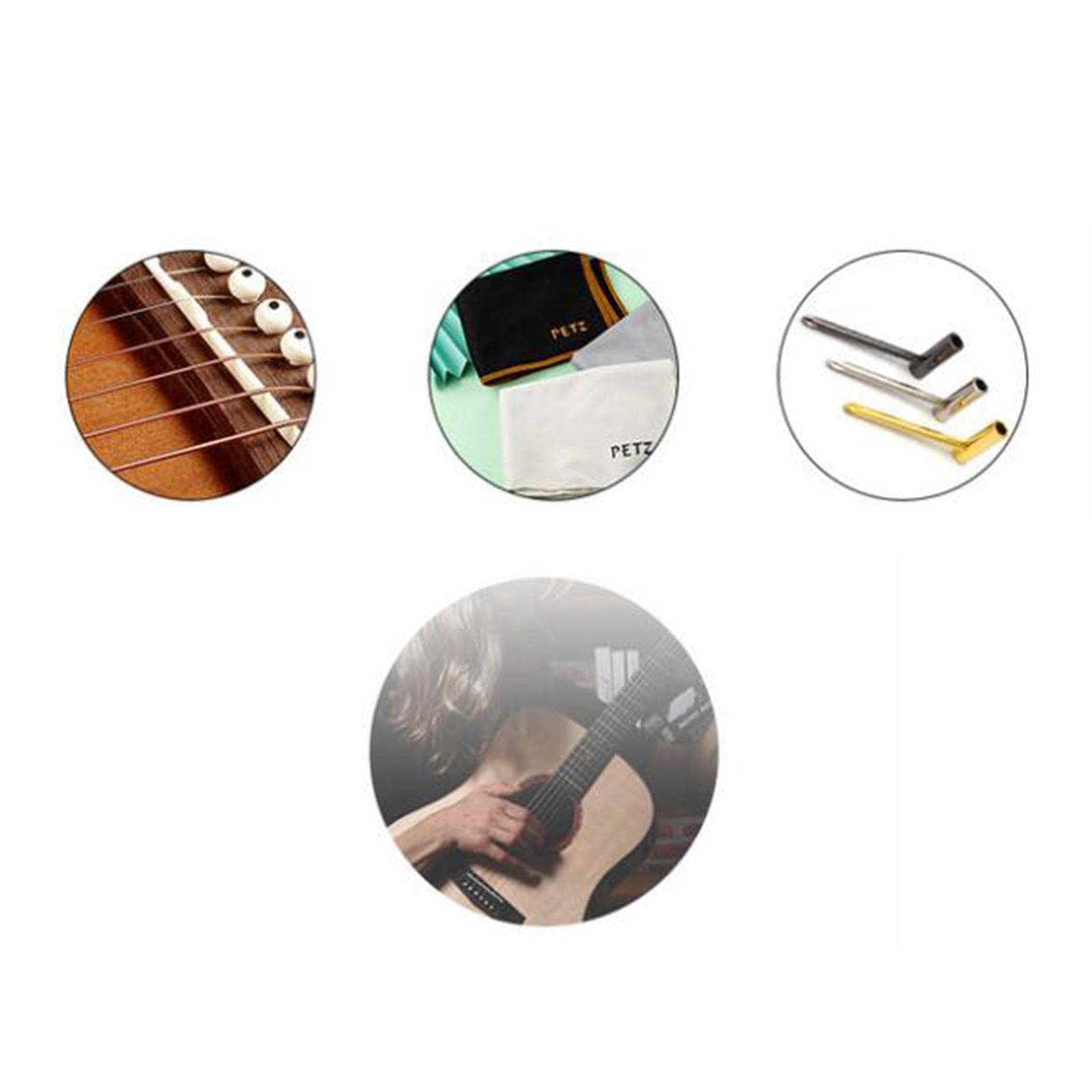 Teaching Aids per Chitarra Pratica Strumenti Assistenti Apprendimento Corde Accessori Funzionali in Plastica Adatto a Adulti Ragazzi, White