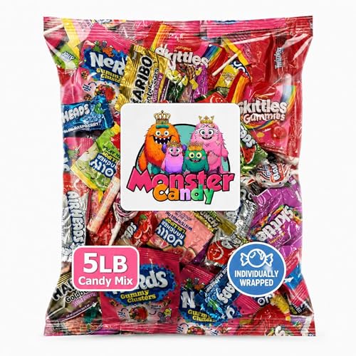 Image of Party Favor Candy Mix - 5 lb Pinata Stuffers Candy Bulk - Goodie Bag Stuffers for Kids Party Favors - Variety Pack -Individually Wrapped Candies -